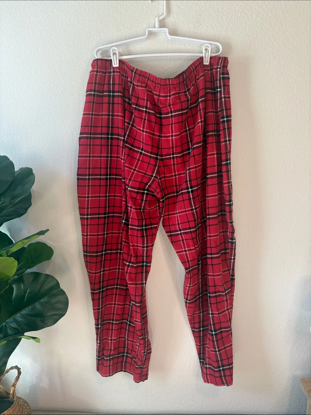 Team Apparel Red Plaid Men's drawstring pajama pants 2X Kansas City Chiefs